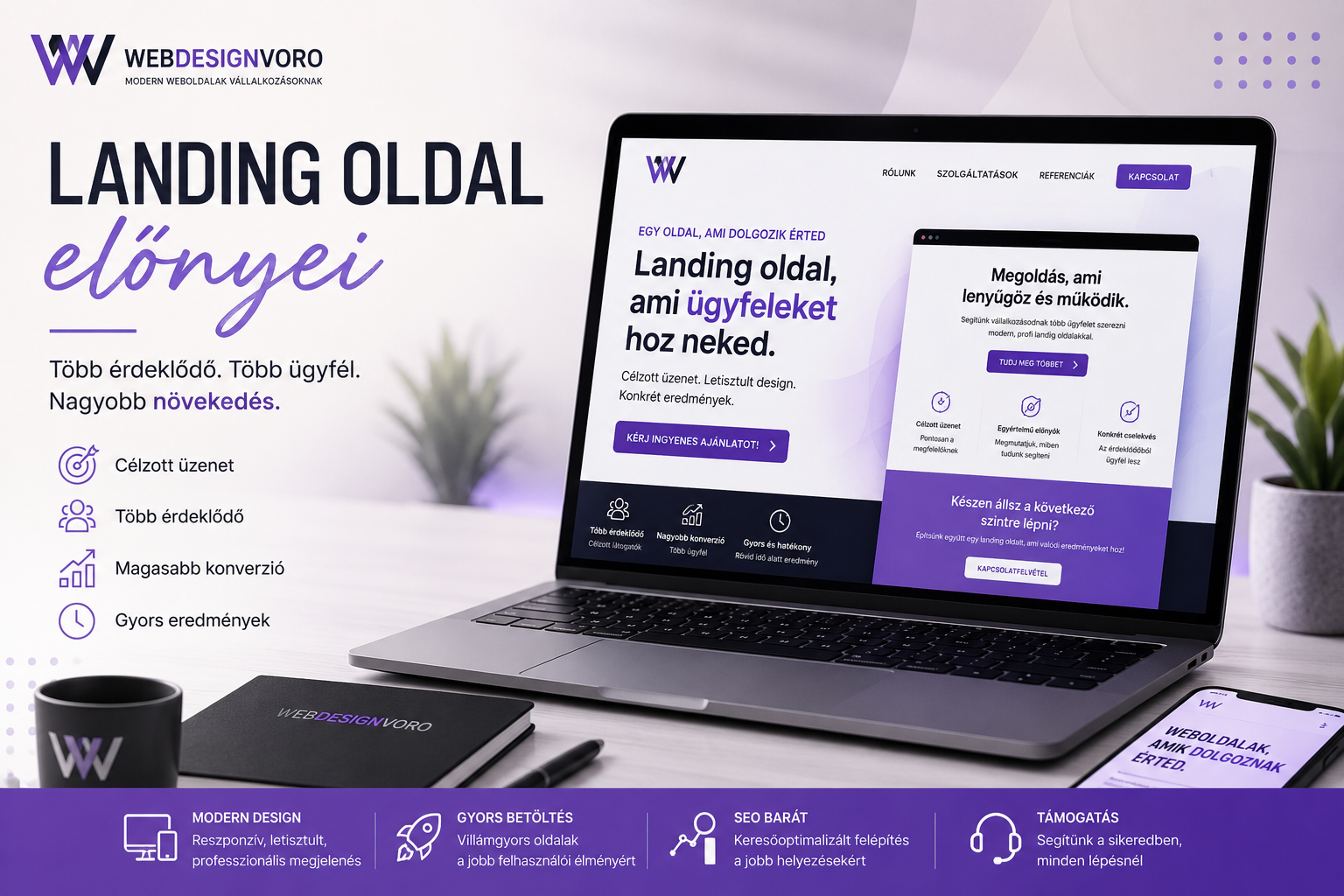 Landing oldal előnyei kisvállalkozásoknak