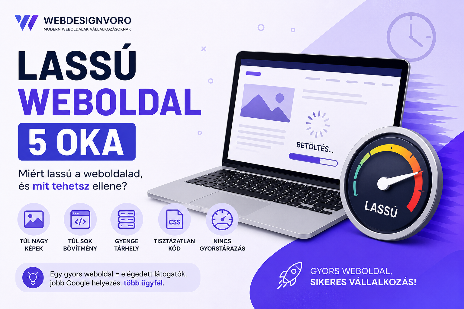 Egy lassú weboldal illusztrációja
